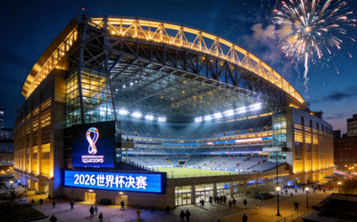 2026世界杯决赛场馆：纽约大都会体育场夜景